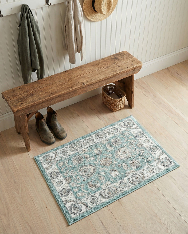 Adriana Terrace Collection Area Rug -  Positano (Aqua) Rectangle Aqua  lifestyle 26