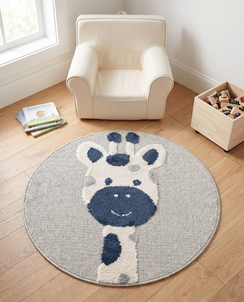 Wonder Tykes Collection Area Rug -  Wonderland Round Gray  lifestyle 51