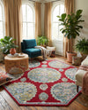 Arcadia Rugs Collection Area Rug -  Atlantis (Red) Octagon Red  lifestyle 69