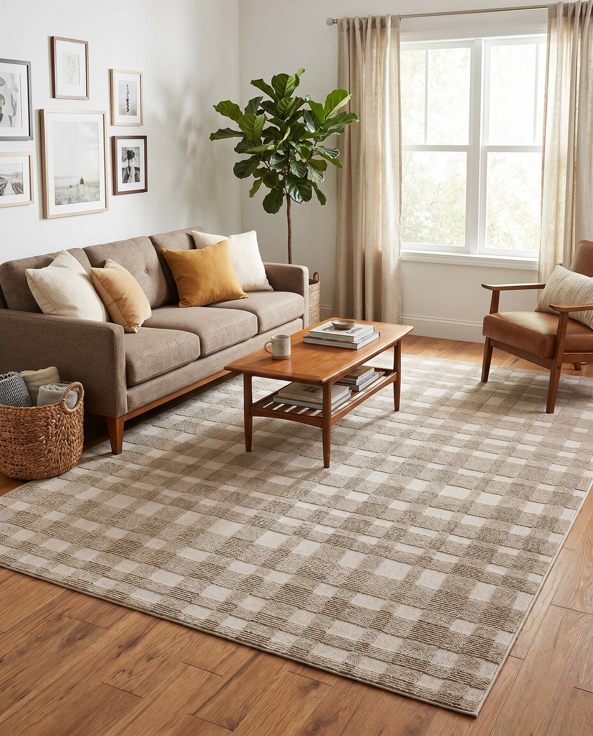Haven Tapestry Collection Area Rug -  SereneCove Rectangle Rustic Pebble  lifestyle 48
