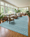 Marrakech Lattice Collection Area Rug - Medina (Turquoise) Rectangle Turquoise  lifestyle 7