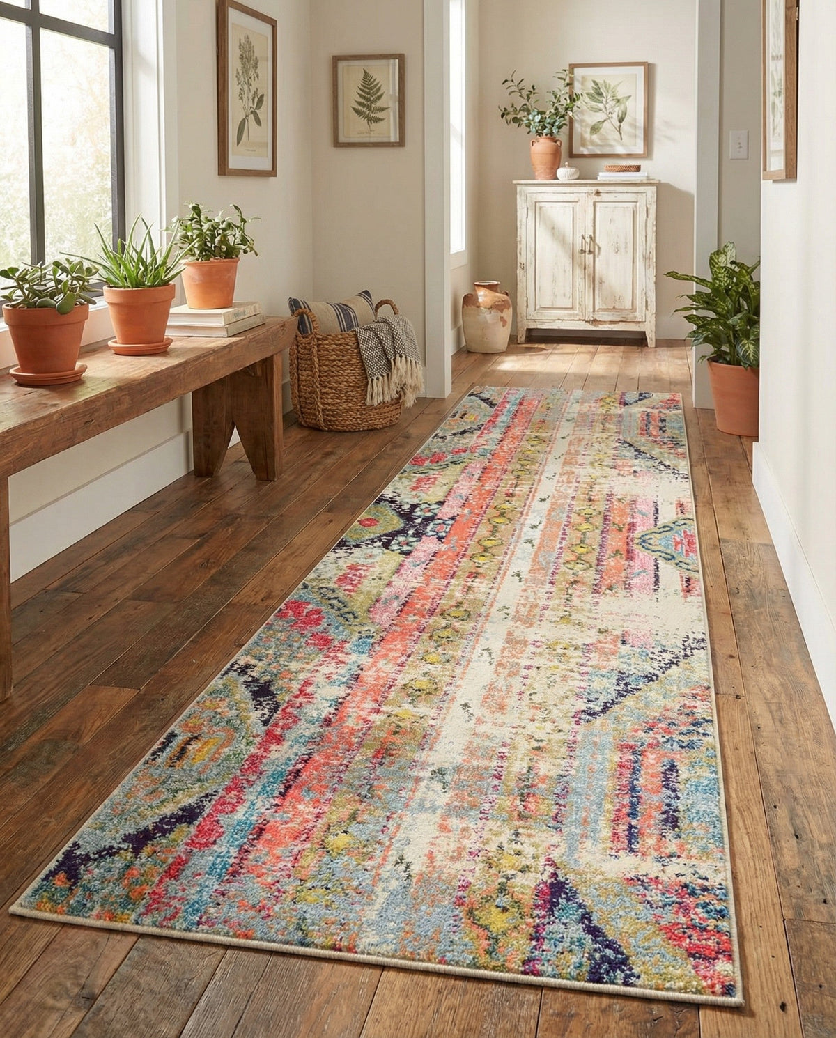 Sedona Vista Collection Area Rug -  Cholla Runner Multi  lifestyle 114