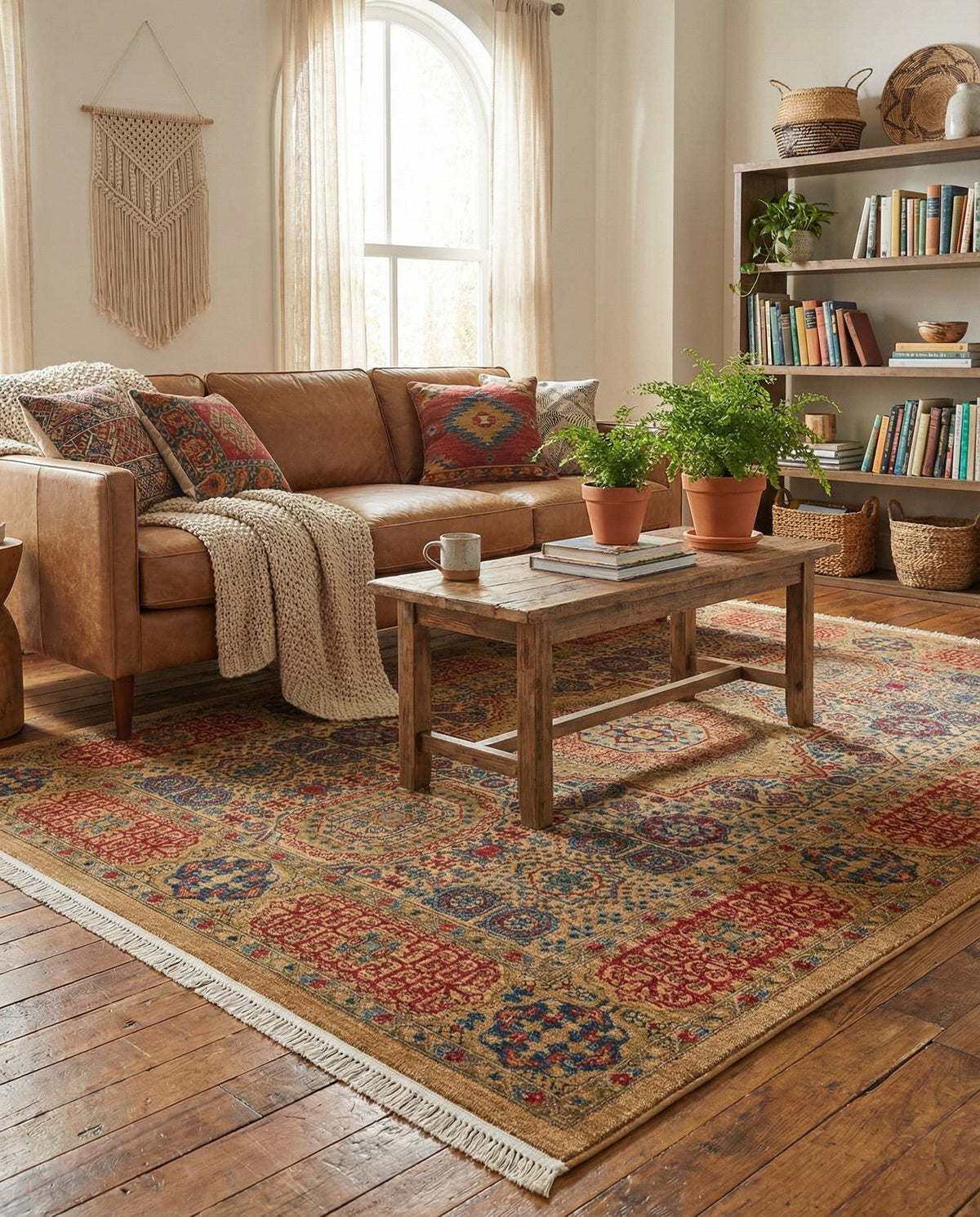 Ottoman Elegance Collection Area Rug -  Ephesus Rectangle Beige  lifestyle 49