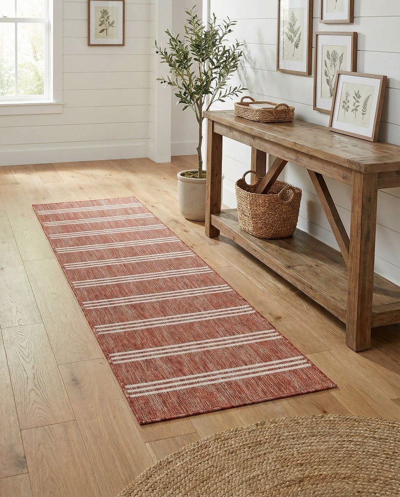 Urban Oasis Rugs Collection Area Rug -  District (Rust Red) Runner Rust Red  lifestyle 49
