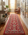 Isfahan Elegance Collection Area Rug - Naghsh-e Jahan (Red) Runner Red  lifestyle 53