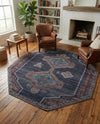 Rovaniemi Collection Area Rug - Lapland Octagon Charcoal and Gray  lifestyle 76