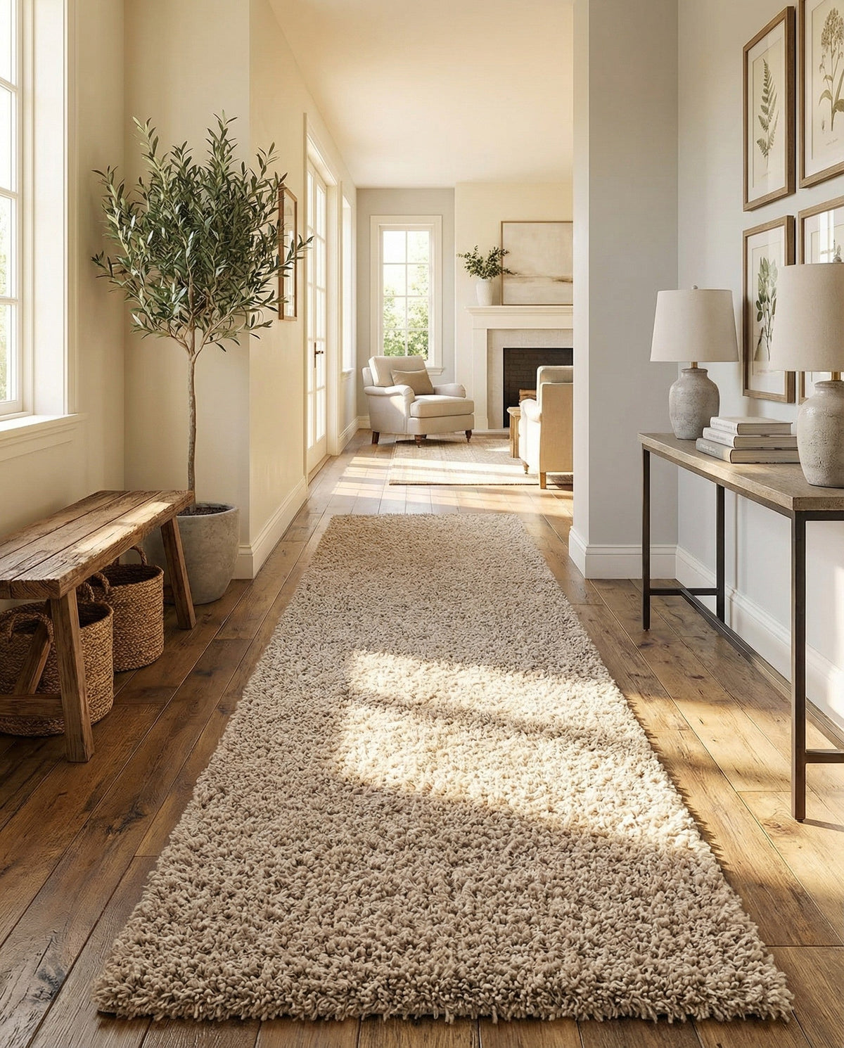 Alpine Plush Collection Area Rug -  Cortina (Linen) Runner Linen  lifestyle 89