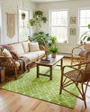 Marrakech Lattice Collection Area Rug - Medina (Green) Rectangle Green  lifestyle 14