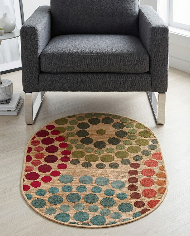 Urban Terrace Collection Area Rug -  Esplanade Oval Beige  lifestyle 51