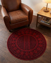 Samarkand Elegance Collection Area Rug -  Ark Round Red  lifestyle 75