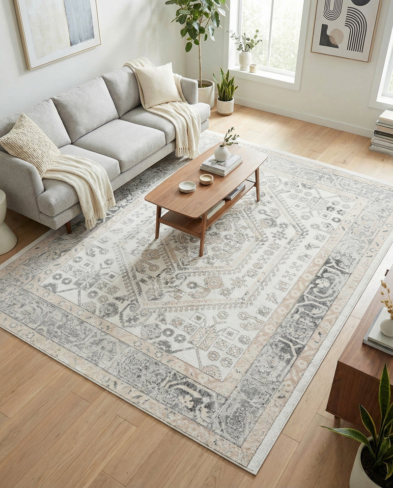 Adriana Terrace Collection Area Rug - Capri (Ivory) Rectangle Ivory  lifestyle 15