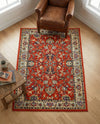 Isfahan Elegance Collection Area Rug - Naghsh-e Jahan (Terracotta) Rectangle Terracotta  lifestyle 15