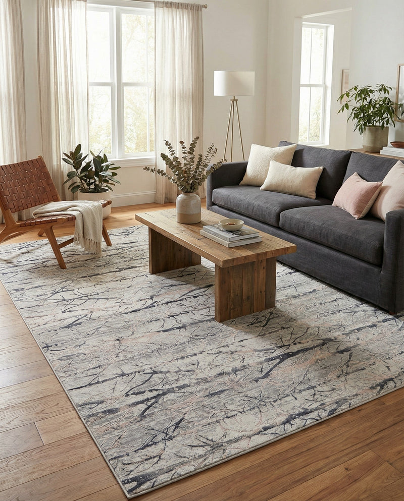 Bloomsbury Elegance Collection Area Rug -  Soho Rectangle Gray  lifestyle 21