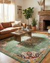 Brighton Terrace Collection Area Rug - Hove (Green) Rectangle Green  lifestyle 10