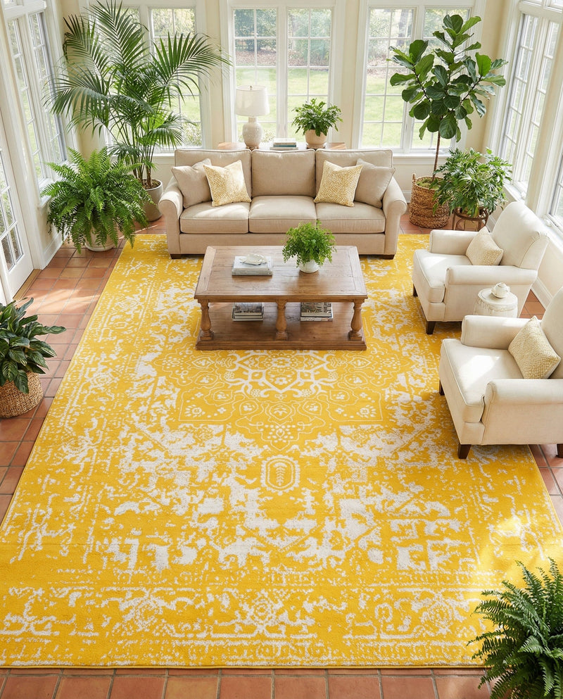Georgetown Rugs Collection Area Rug - Dupont (Yellow) Rectangle Yellow  lifestyle 4