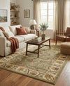 Jaipur Elegance Collection Area Rug -  Lal Rectangle Green  lifestyle 30