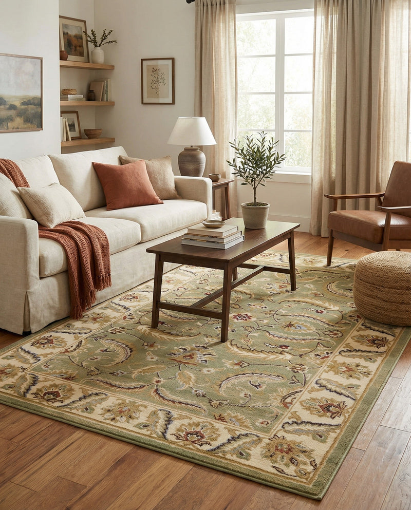 Jaipur Elegance Collection Area Rug -  Lal Rectangle Green  lifestyle 30