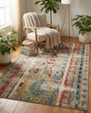 Sedona Vista Collection Area Rug -  Navajo Rectangle Blue  lifestyle 21