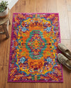 Caribbean Cove Collection Area Rug -  Nevis Rectangle Orange  lifestyle 18