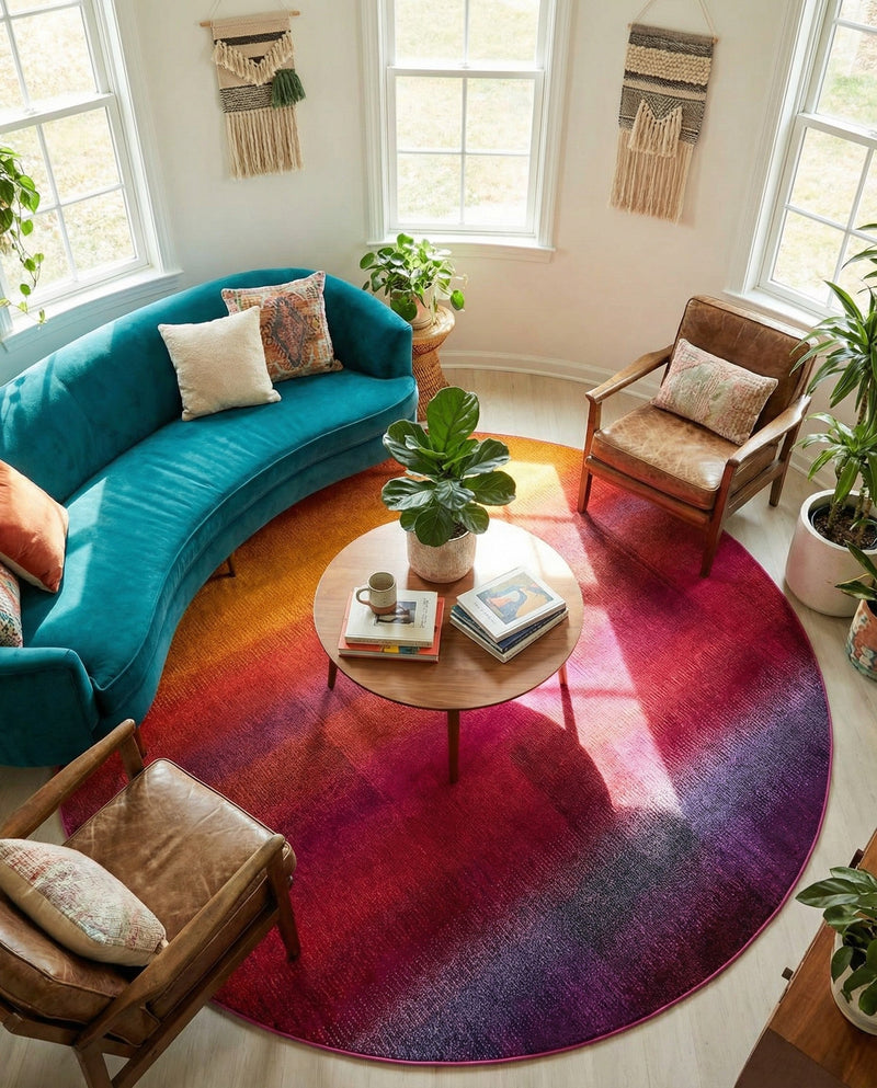 Marrakesh Elegance Collection Area Rug -  Azrou Round Multi  lifestyle 56