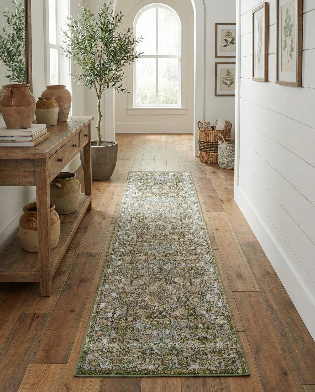 Savannah Soiree Collection Area Rug -  Everglade (Green) Runner Green  lifestyle 98