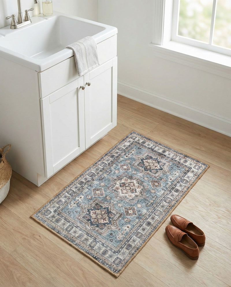 Heritage Elegance Collection Area Rug -  Neuschwanstein Rectangle Soft Green  lifestyle 38