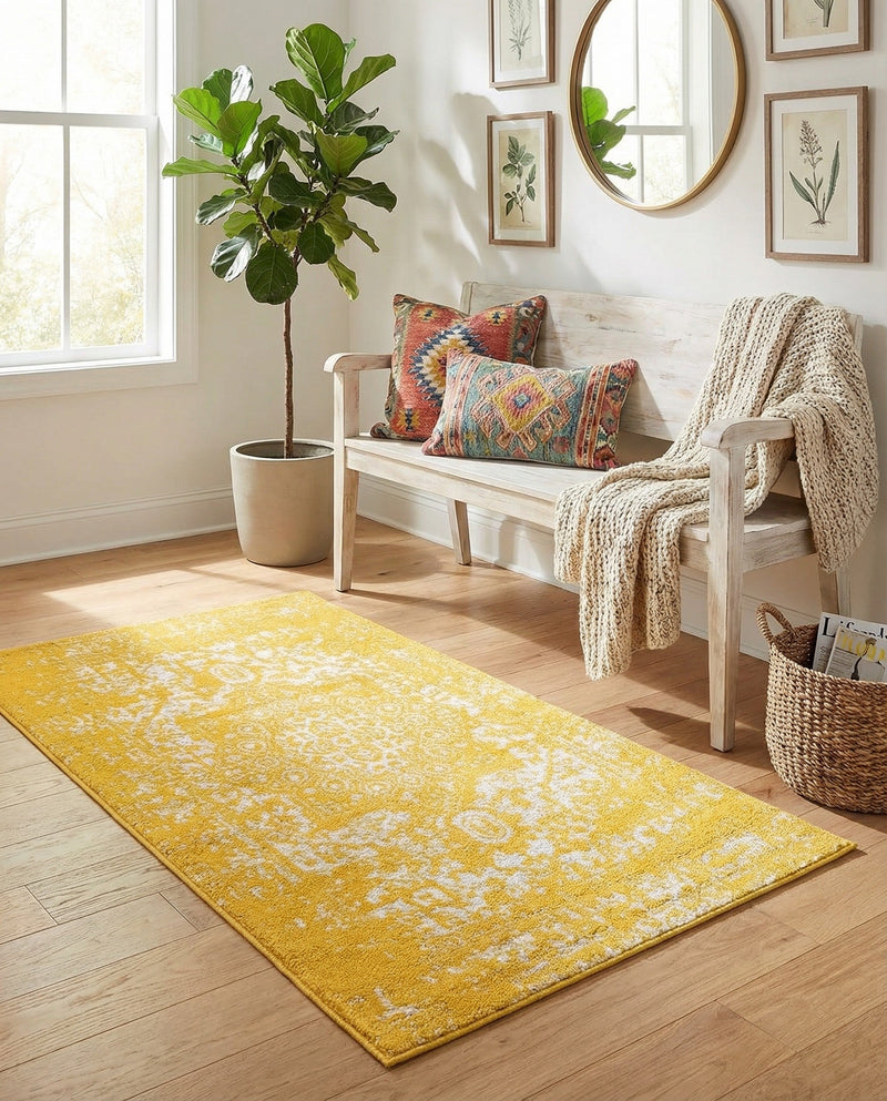 Georgetown Rugs Collection Area Rug - Dupont (Yellow) Rectangle Yellow  lifestyle 22