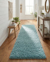 Alpine Plush Collection Area Rug -  Cortina (Aqua) Runner Aqua  lifestyle 73