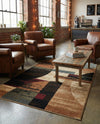 Bistro Lounge Collection Area Rug -  Latte Rectangle Multi  lifestyle 18
