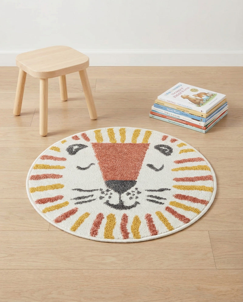 Wonder Tykes Collection Area Rug -  Mirage Round Ivory  lifestyle 3