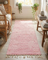 Thar Cotton Collection Area Rug - Jaisalmer (Rose) Runner Rose  lifestyle 51