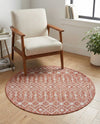 Savannah Pergola Collection Area Rug -  Pergola (Rust Red) Round Rust Red  lifestyle 62