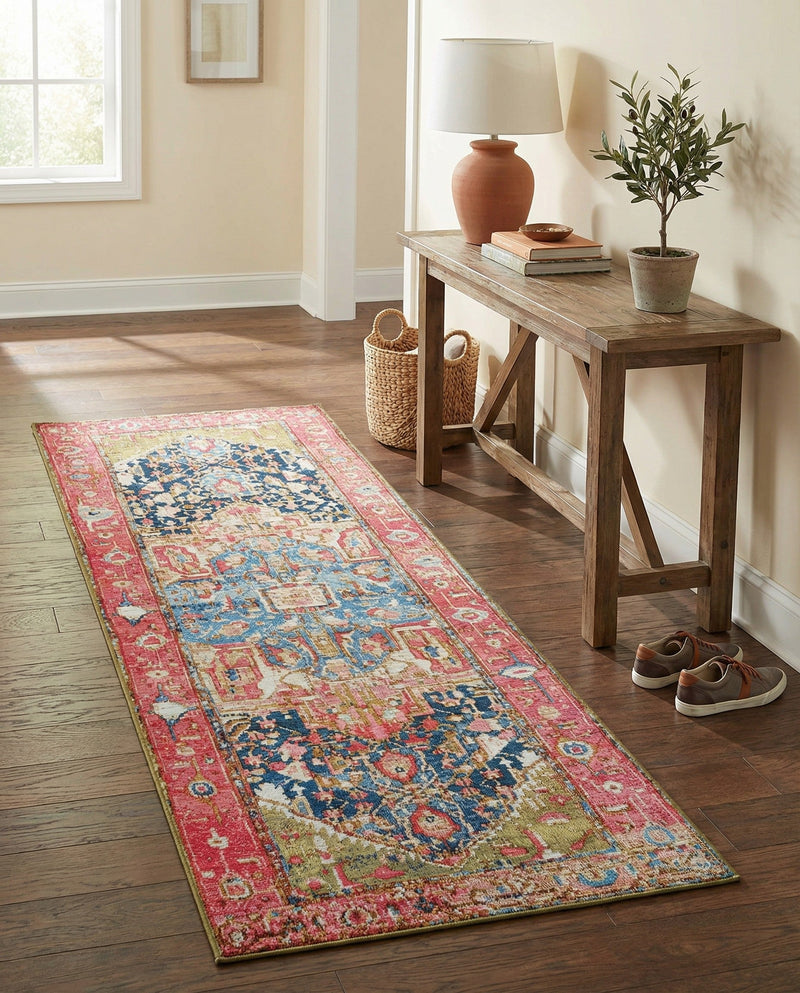 Patio Heritage Collection Area Rug -  Sanctuary Runner Multi  lifestyle 34