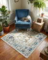 Parisian Elegance Collection Area Rug - Versailles (Gray) Square Gray  lifestyle 45