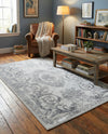 Bloomsbury Elegance Collection Area Rug - Mayfair Rectangle Gray  lifestyle 45