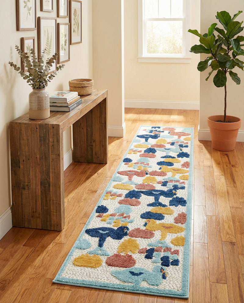 Caribbean Terrace Collection Area Rug -  StLucia Runner White  lifestyle 59