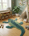 Whimsy Wonders Wool Collection Area Rug -  Bayou Runner Green  lifestyle 30