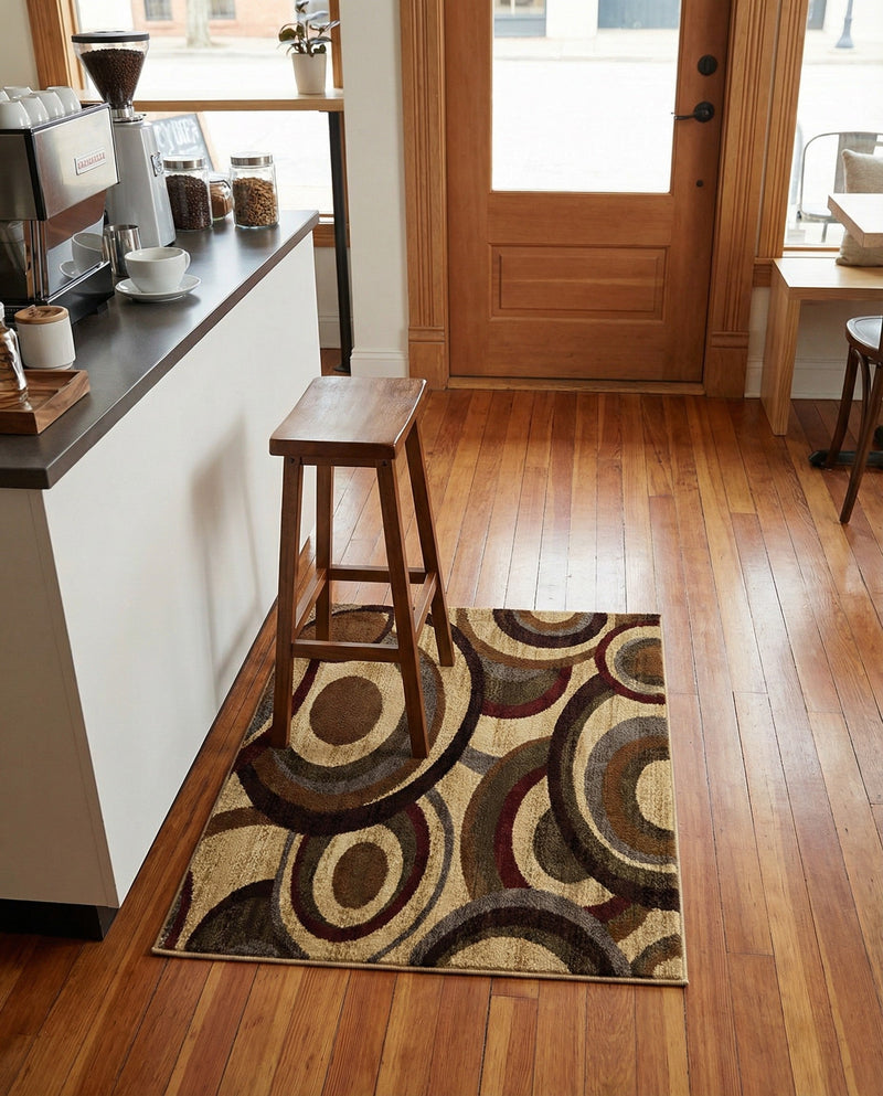 Bistro Lounge Collection Area Rug -  Macchiato Rectangle Beige  lifestyle 4