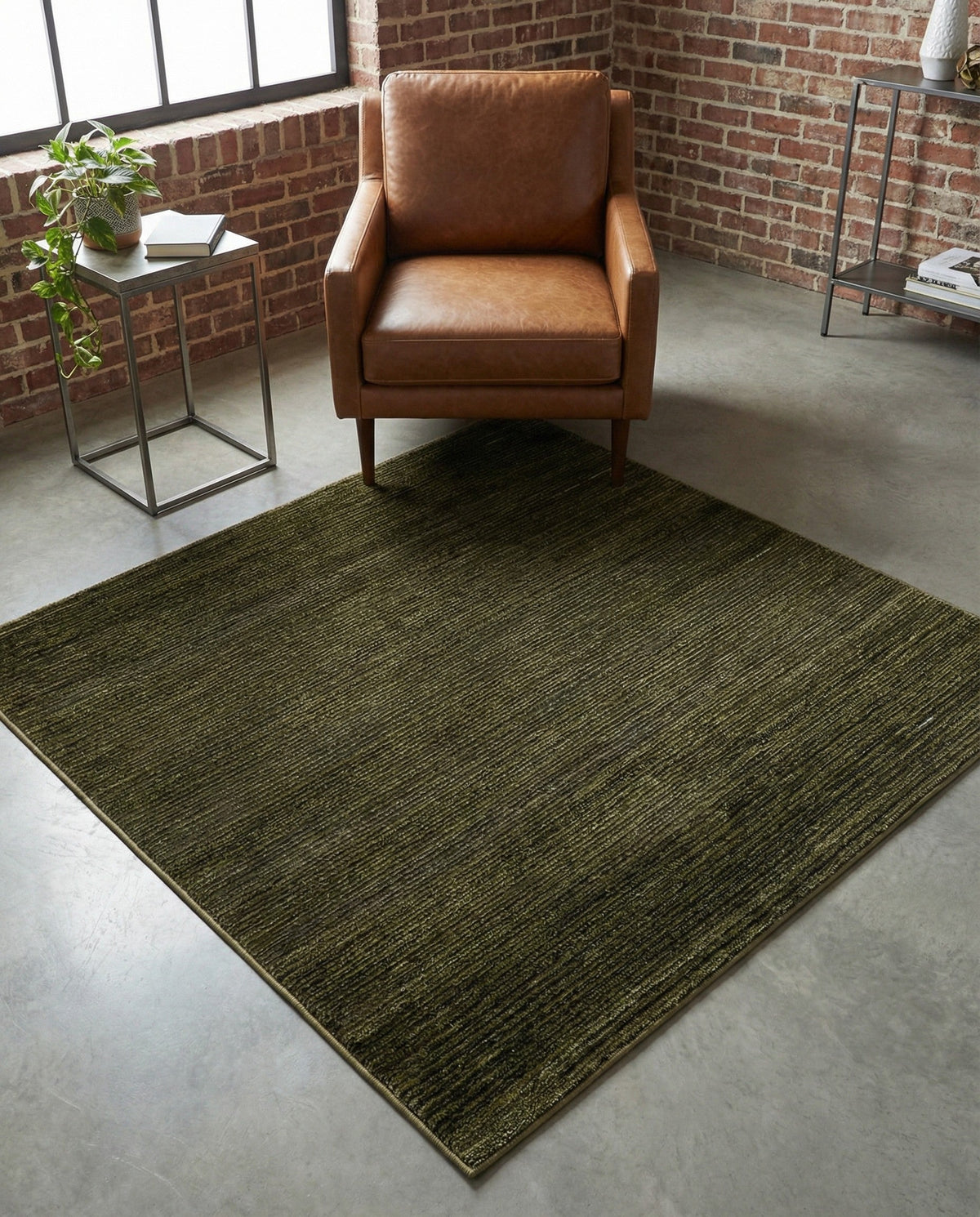Bloomsbury Elegance Collection Area Rug -  Kensington (Green) Square Green  lifestyle 94