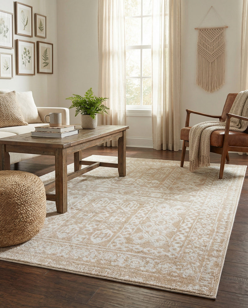 Cambridge Classics Collection Area Rug - Trinity (Beige) Rectangle Beige  lifestyle 22