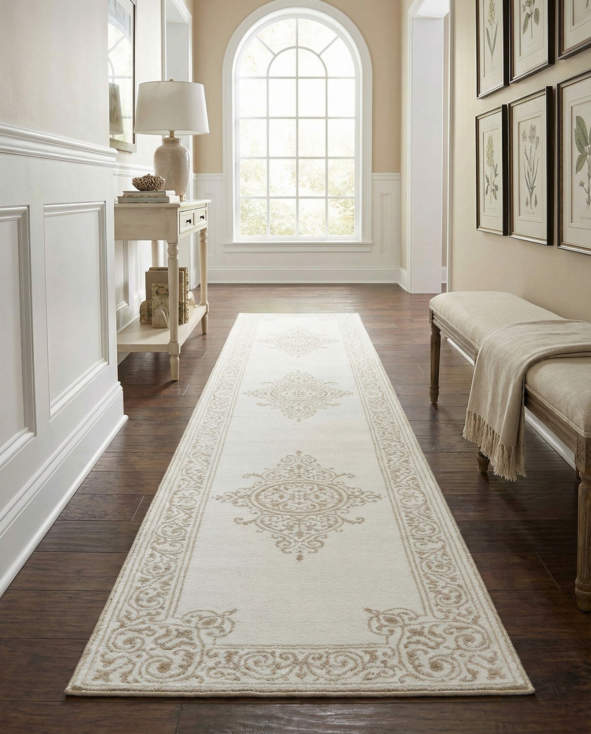 Sanctuary Retreat Collection Area Rug - Haven Runner Snow White  lifestyle 154