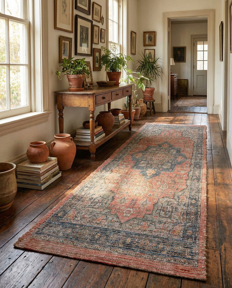 Savannah Threads Collection Area Rug -  Negev Runner Antique Red  lifestyle 45