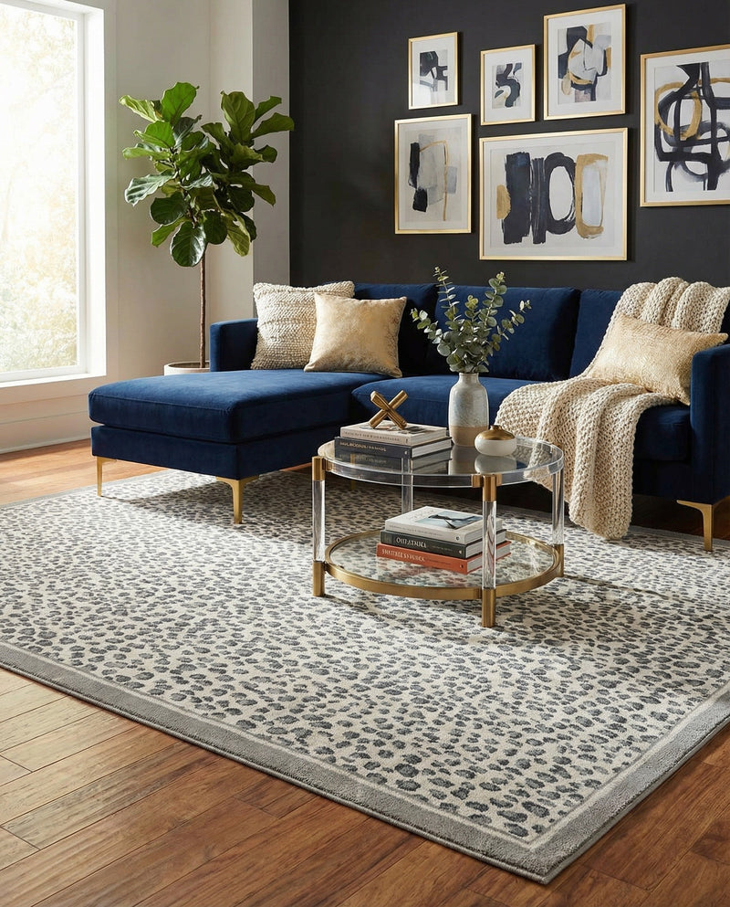 Savannah Sojourn Collection Area Rug - Serengeti Rectangle Gray  lifestyle 58