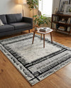 Marrakech Mosaic Collection Area Rug -  Sahara Rectangle Black and White  lifestyle 25