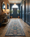 Seville Stripes Collection Area Rug -  Cordoba (Blue) Runner Blue  lifestyle 31