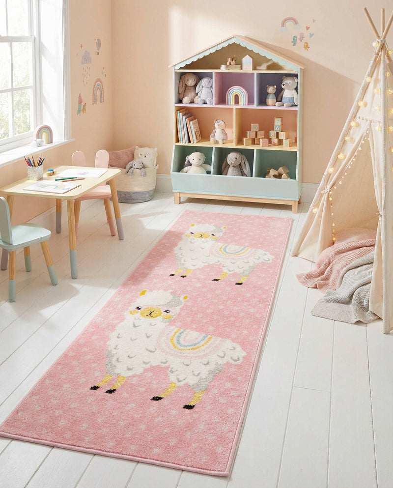 Wonder Tykes Collection Area Rug -  Marvel Runner Pink  lifestyle 72