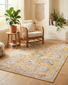 Seville Stripes Collection Area Rug -  Cordoba (Yellow) Rectangle Yellow  lifestyle 6