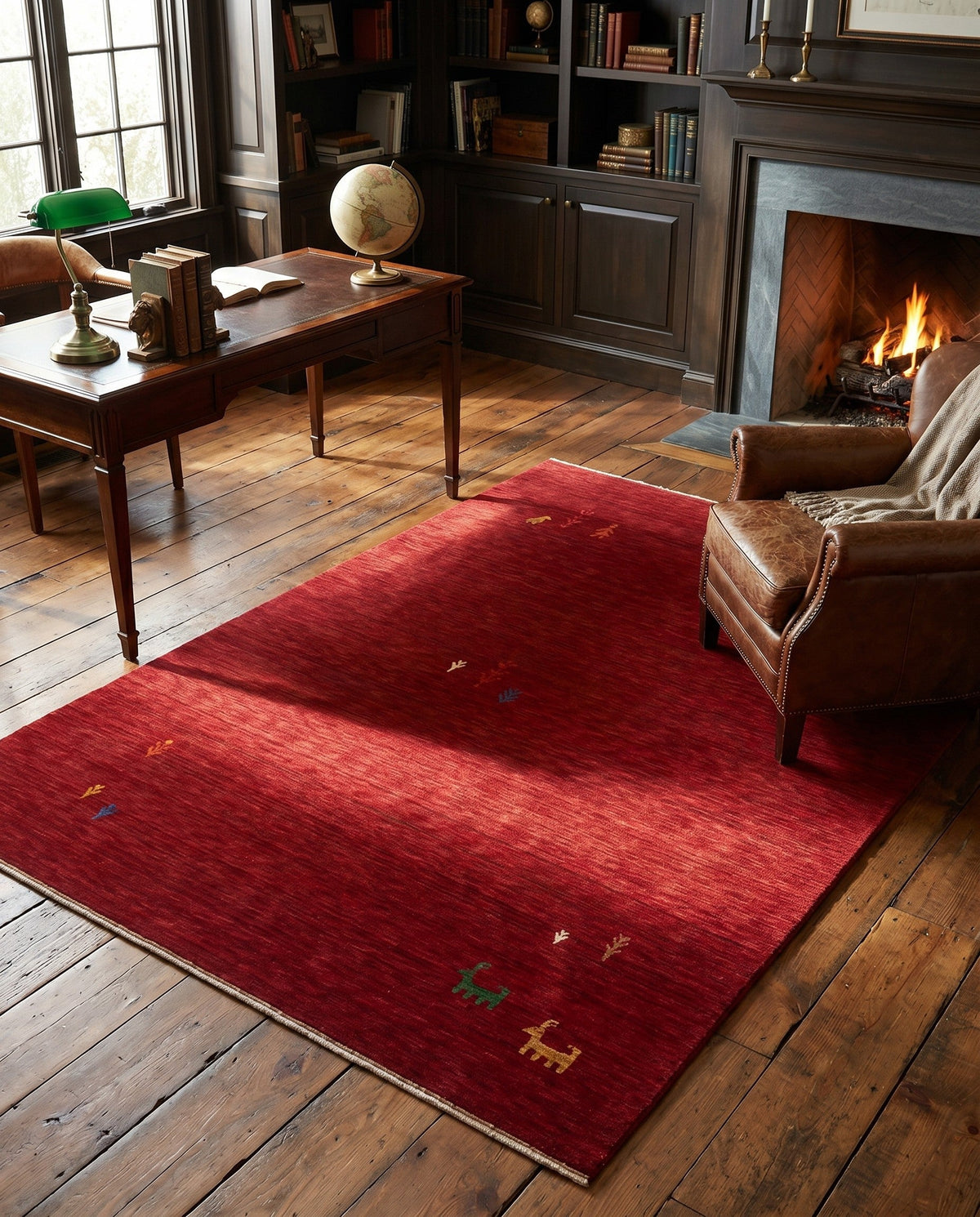 Dennen Collection Area Rug -  Birchfield Rectangle Red  lifestyle 2