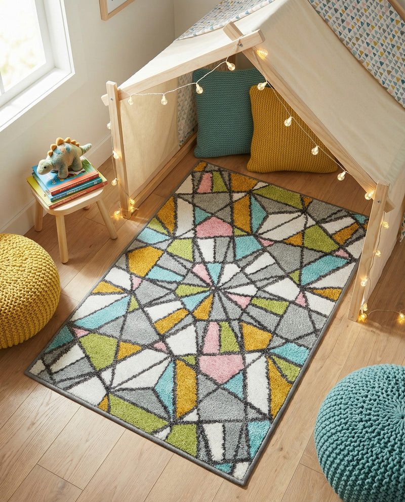 Wonder Tykes Collection Area Rug -  Chromatic Rectangle Multi  lifestyle 4