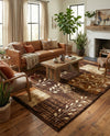 Bistro Lounge Collection Area Rug -  Affogato Rectangle Brown  lifestyle 50